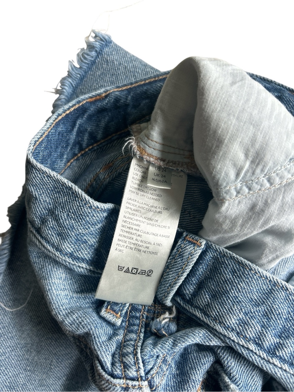 Free People Light Blue Distressed Denim Shorts - Picture 4 of 4